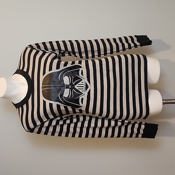 Hanna Andersson Adult Unisex Disney Star Wars Darth Vader Striped Pajama Top - Picture 2 of 10